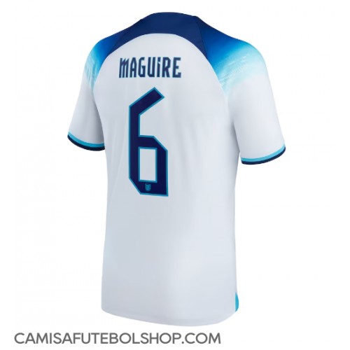 Camisa de time de futebol Inglaterra Harry Maguire #6 Replicas 1º Equipamento Mundo 2022 Manga Curta